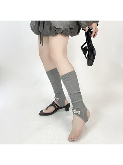 Cozyra - Women's Ribbed Mid-Calf Solid Leg Warmers