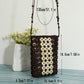 Cosbai - Boho Beaded Square Crossbody Bag With Zipper