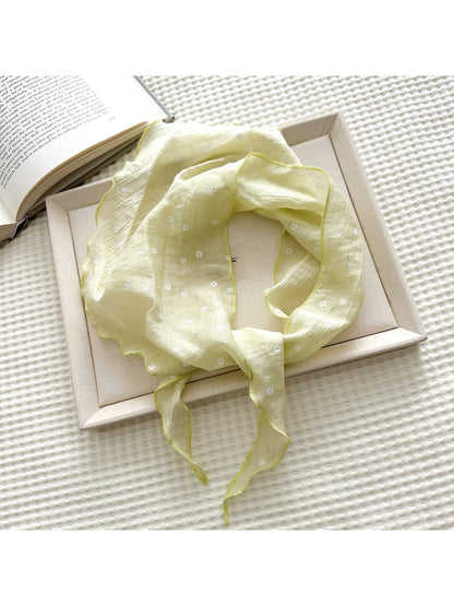 Scarvii - Ditsy Daisy Ruffle Edge Scarf