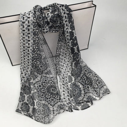 Scarvii - Soft Boho Flowy Thin Scarf