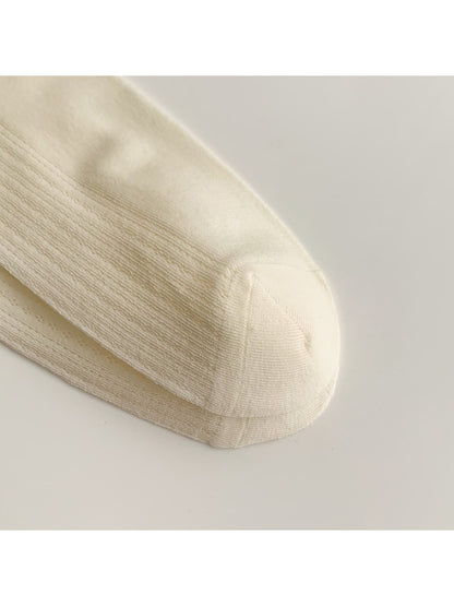 Rufia - Women's Geometric Patterns White Crew Socks