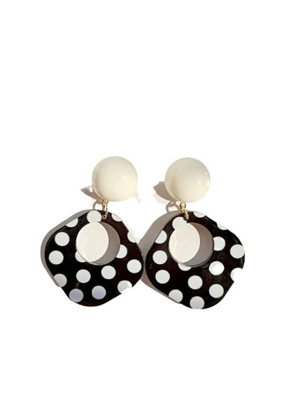 Earwish - Polka Dot Statement Drop Earrings