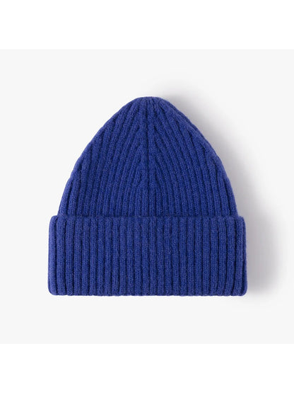 Haila - Solid Rib Knit Cuffed Beanie