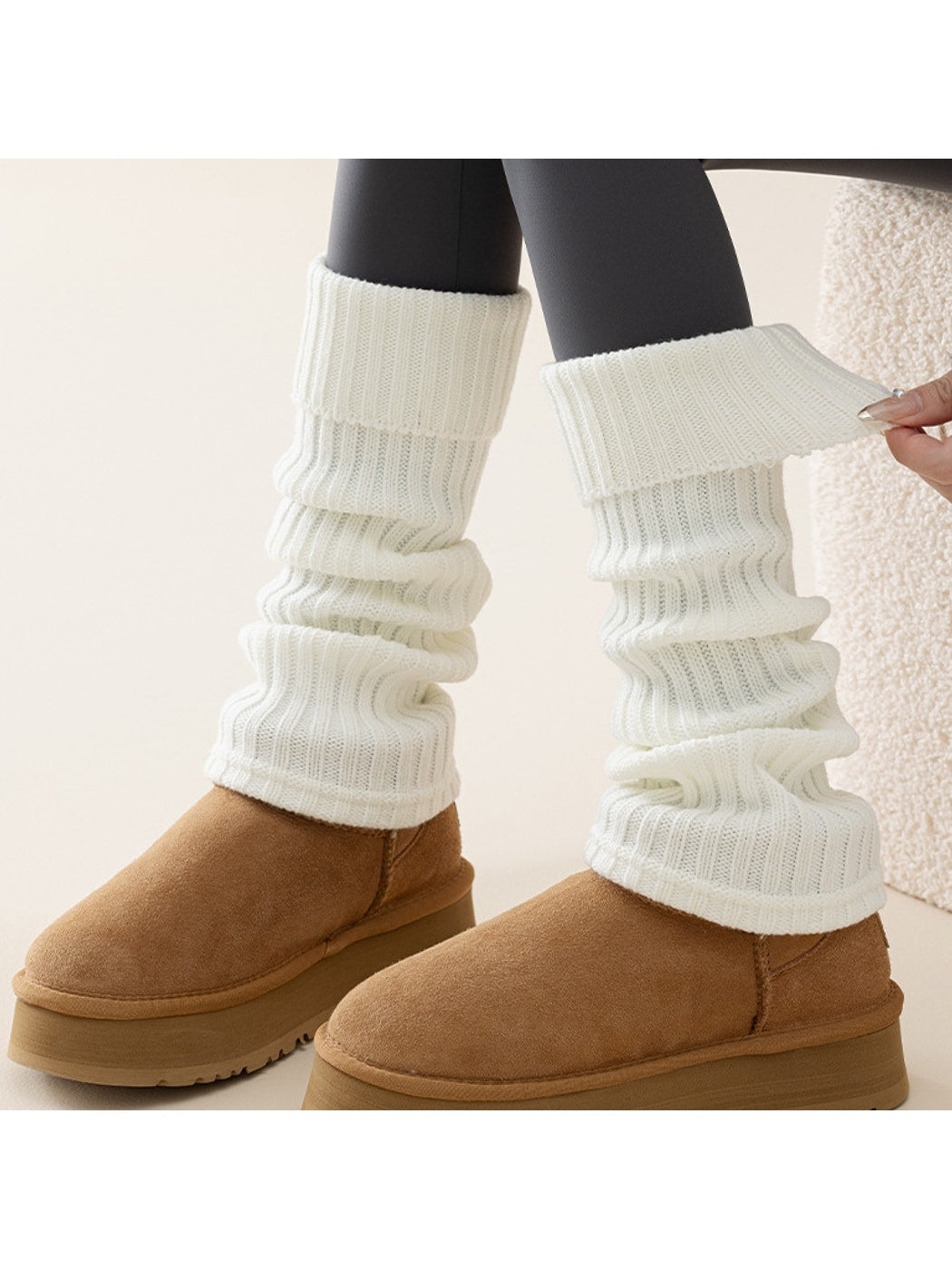 Cozyra - Ribbed Knit Leg Warmers