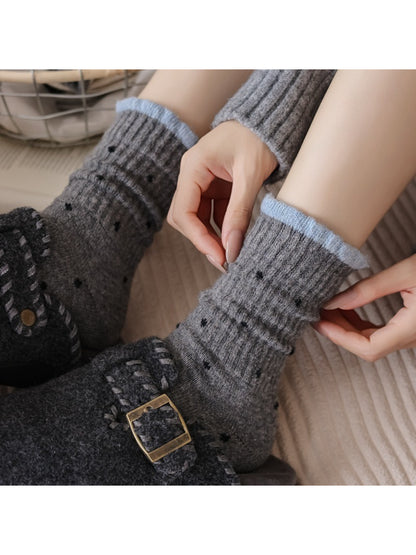 Rufia – Cozy Rolled Cuff Knit Socks