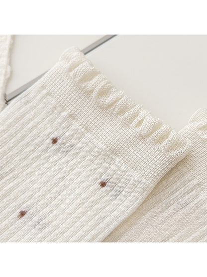 Rufia - Lace Trim Polka Dot Crew Socks product image 9