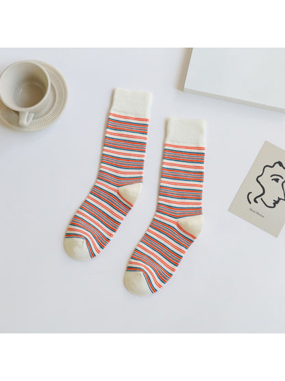 Rufia - Fine Stripe Knit Crew Socks