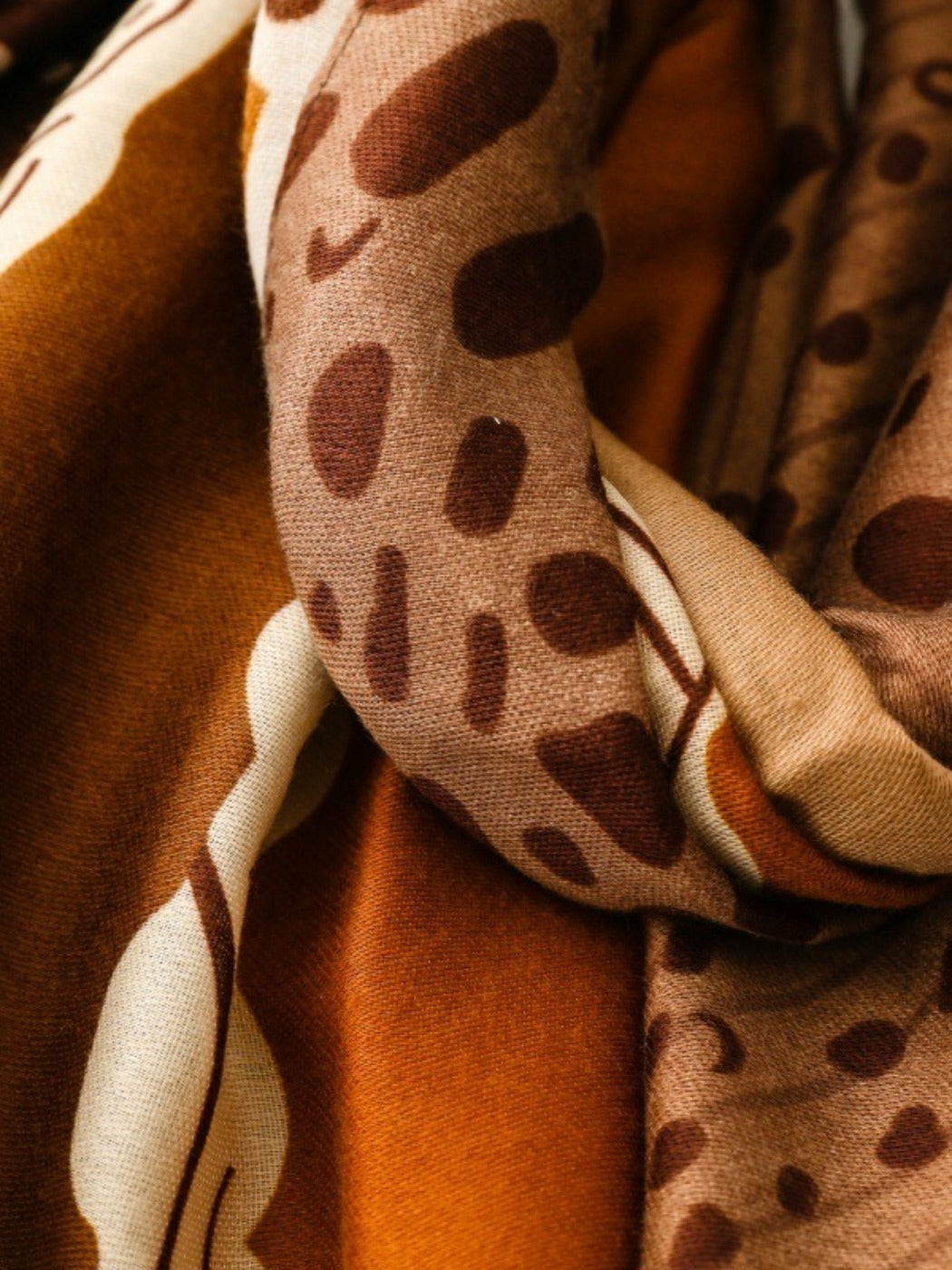 Scarvii - Autumn-Winter Irregular Polka Dot Print Scarf