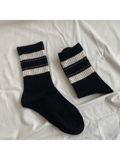 Rufia - Classic Collegiate Stripe Crew Socks