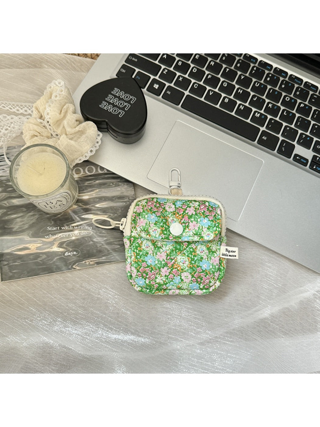 Cosbai Floral Print Mini Storage Pouch product photo 7