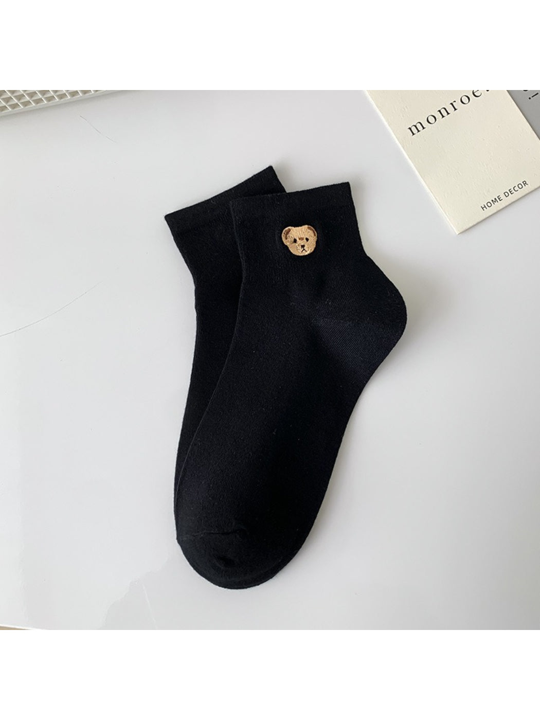 Rufia - Tiny Bear Patch Crew Socks