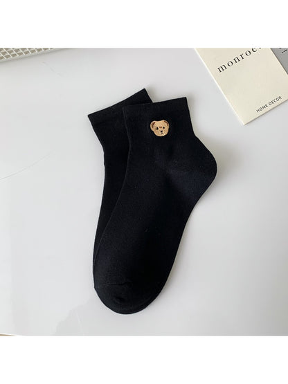 Rufia - Tiny Bear Patch Crew Socks