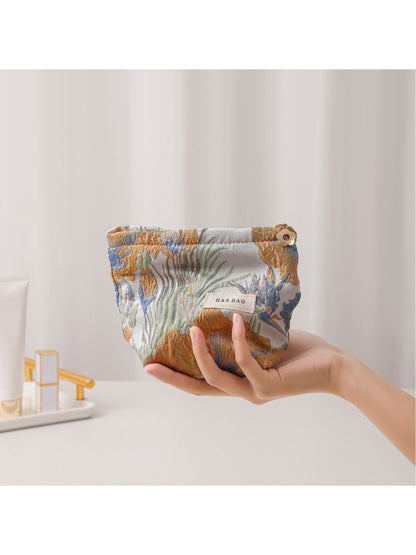 Cosbai - Retro Floral Everyday Handheld Clutch Bag