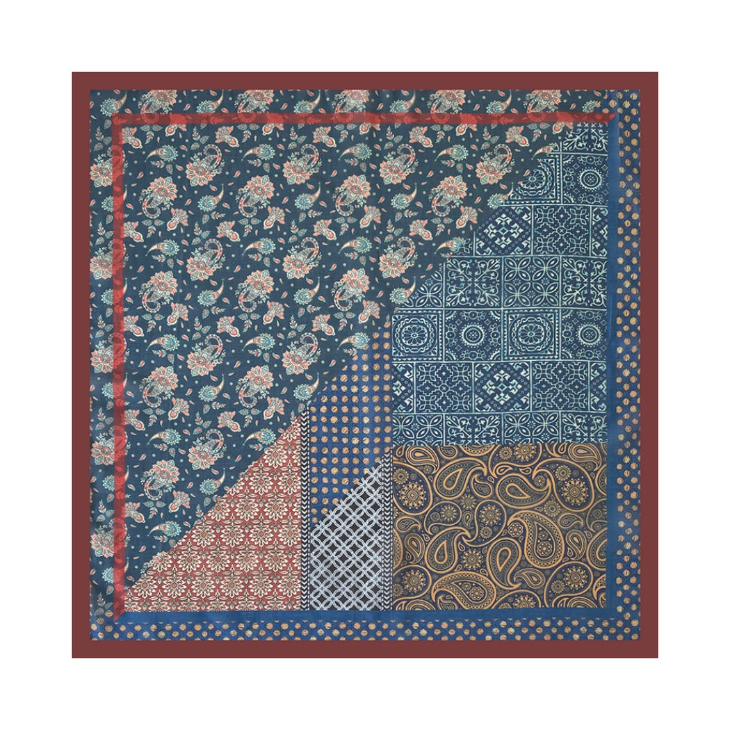 Scarvii - 27.5" Boho Paisley Print Scarf - Vintage & Light