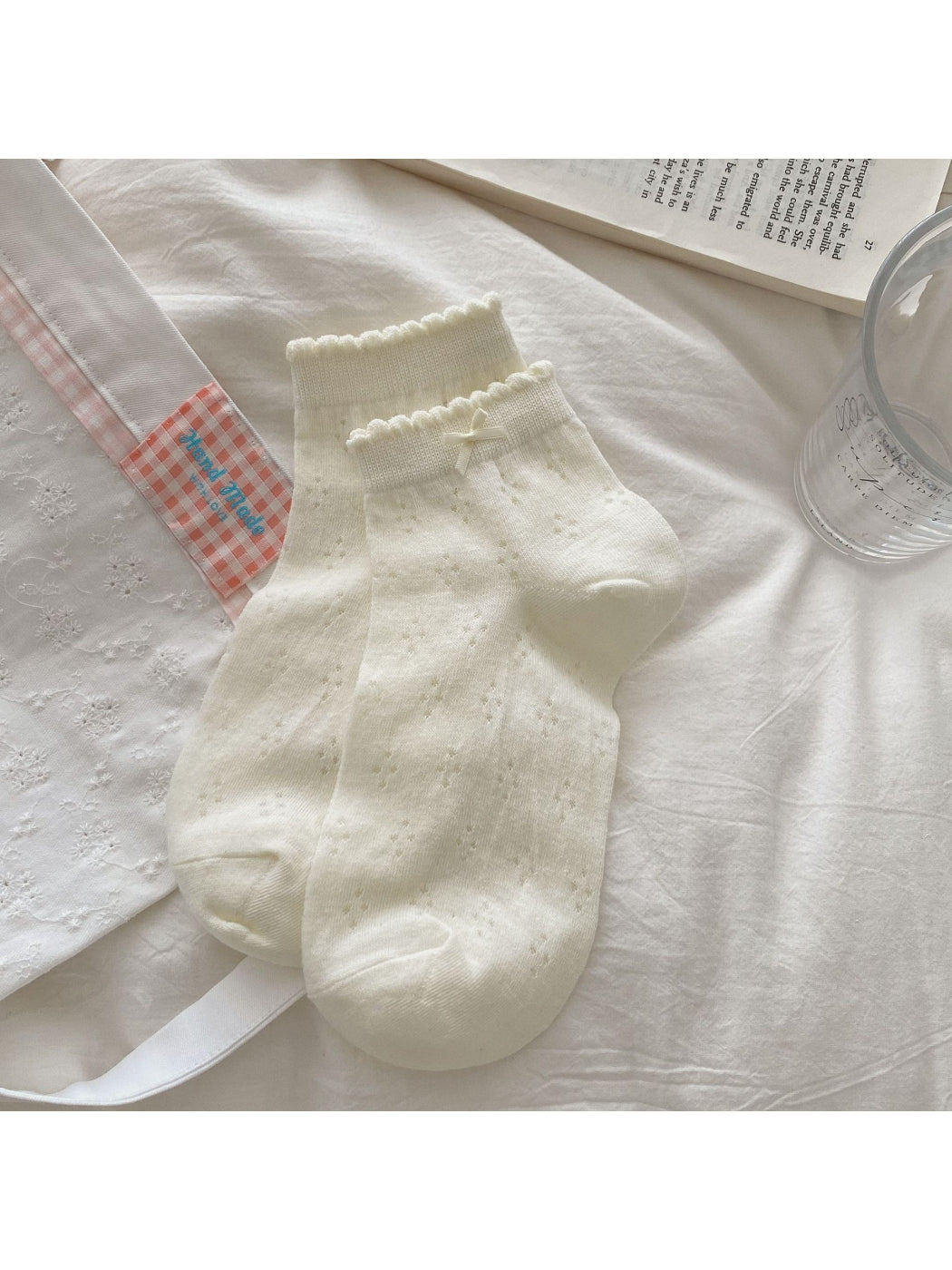 Rufia - Light Knit Bow Detail Ankle Socks product image 4
