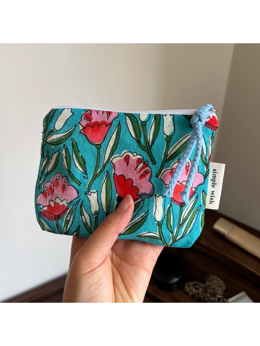 Cosbai - Printed Rectangular Zipper Coin Purse