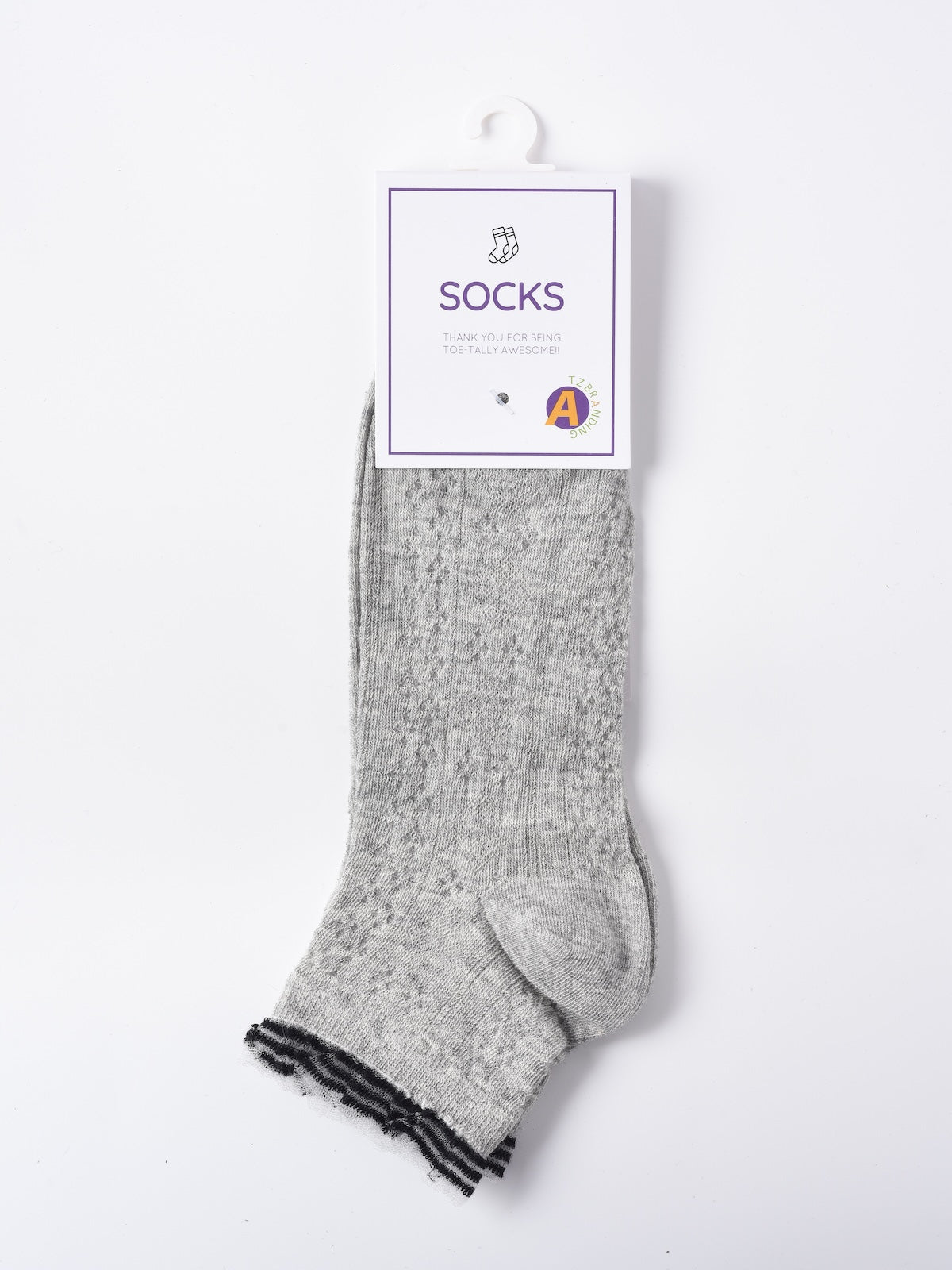 Rufia - Lace Trim Mesh Ankle Socks