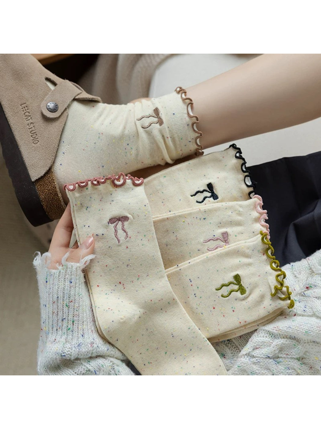 Rufia - Ribbon Bow Crew Socks product image 1