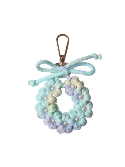 Koco Pastel Floral Wreath Keychain with floral motif