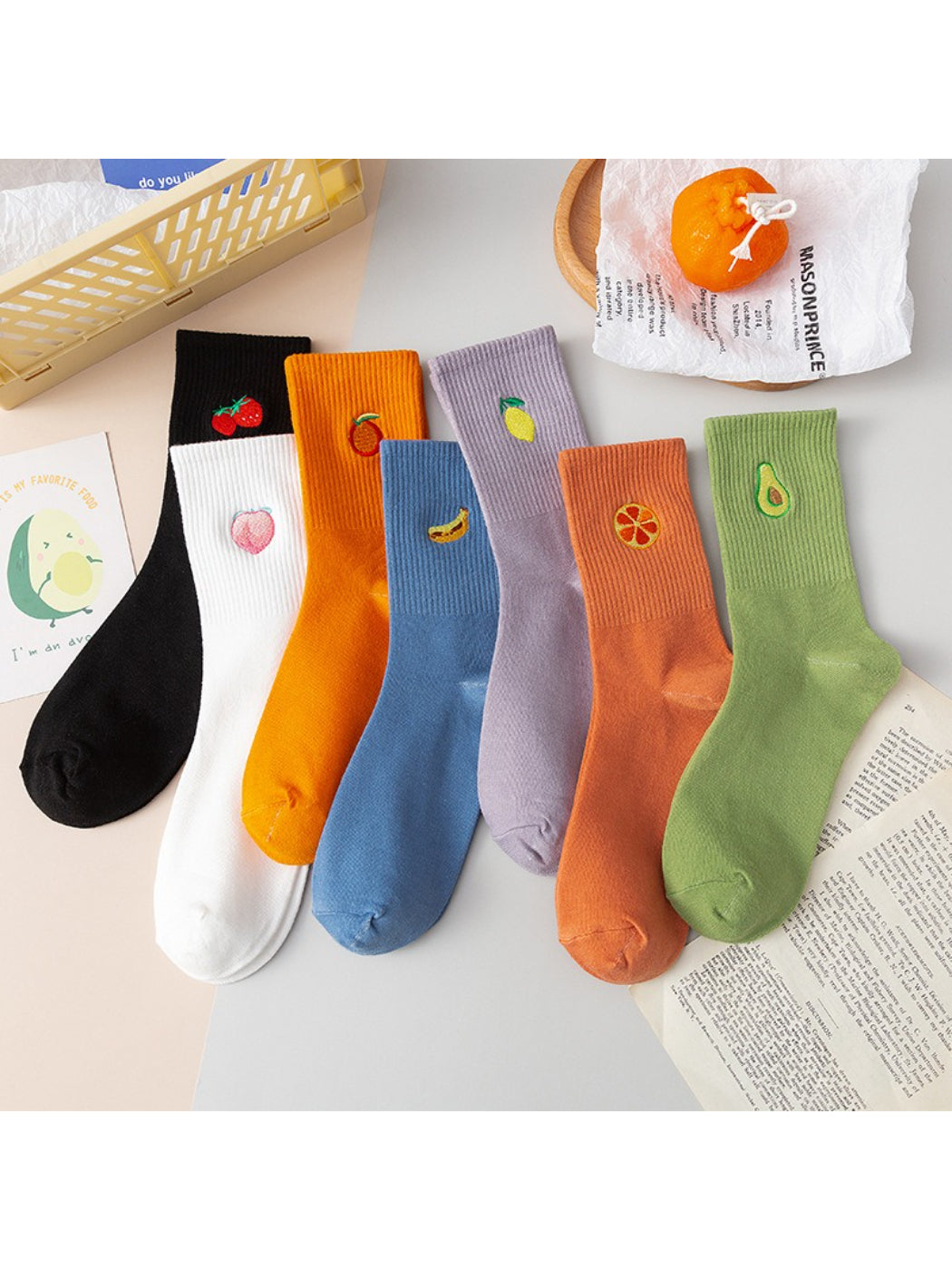 Rufia - Fruit Embroidery Crew Socks product image 1