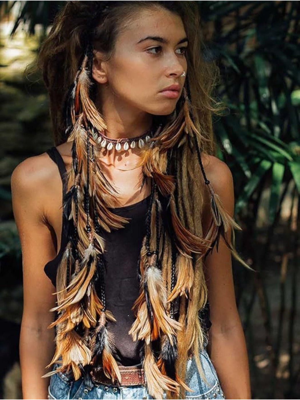 Hairish - Tribal Feather Hair Garland