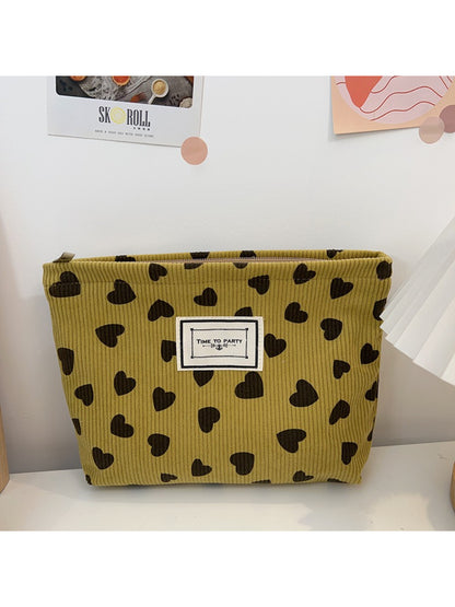 Cosbai - Heart Pattern Everyday Cosmetic Pouch