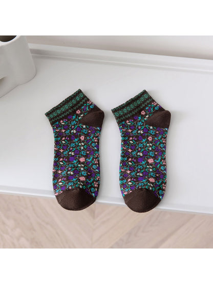 Rufia - Floral Pattern Women's Ankle Socks