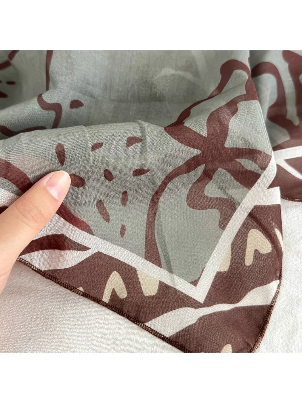 Scarvii - Abstract Line Art Sheer Square Scarf