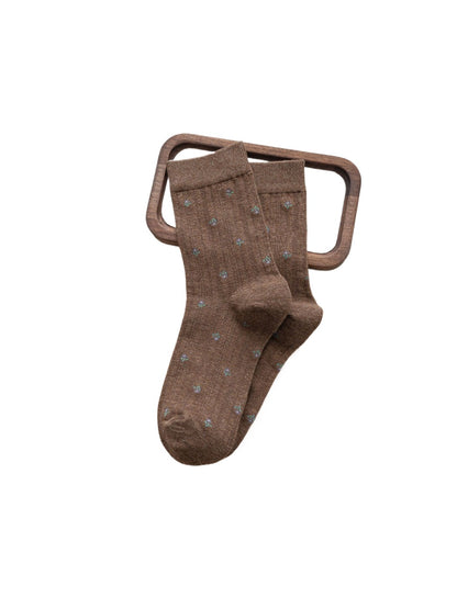Rufia – Elegant Heart Detail Mid-Calf Socks