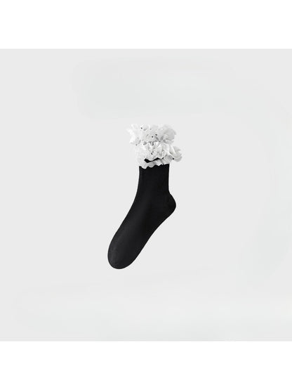 Rufia - Ruffle Trim Ribbed Crew Socks product image 10