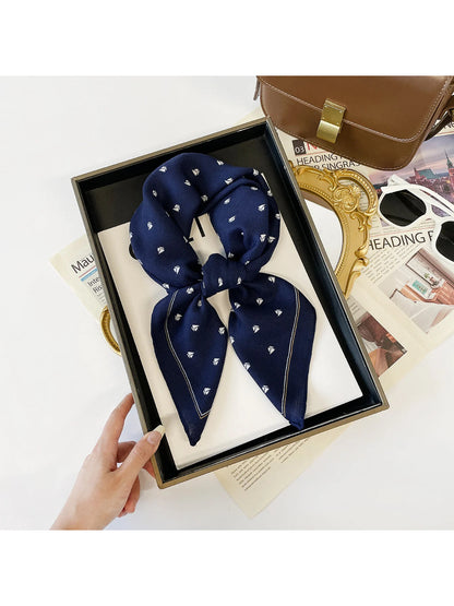Scarvii - Navy Sailboat Print Square Scarf