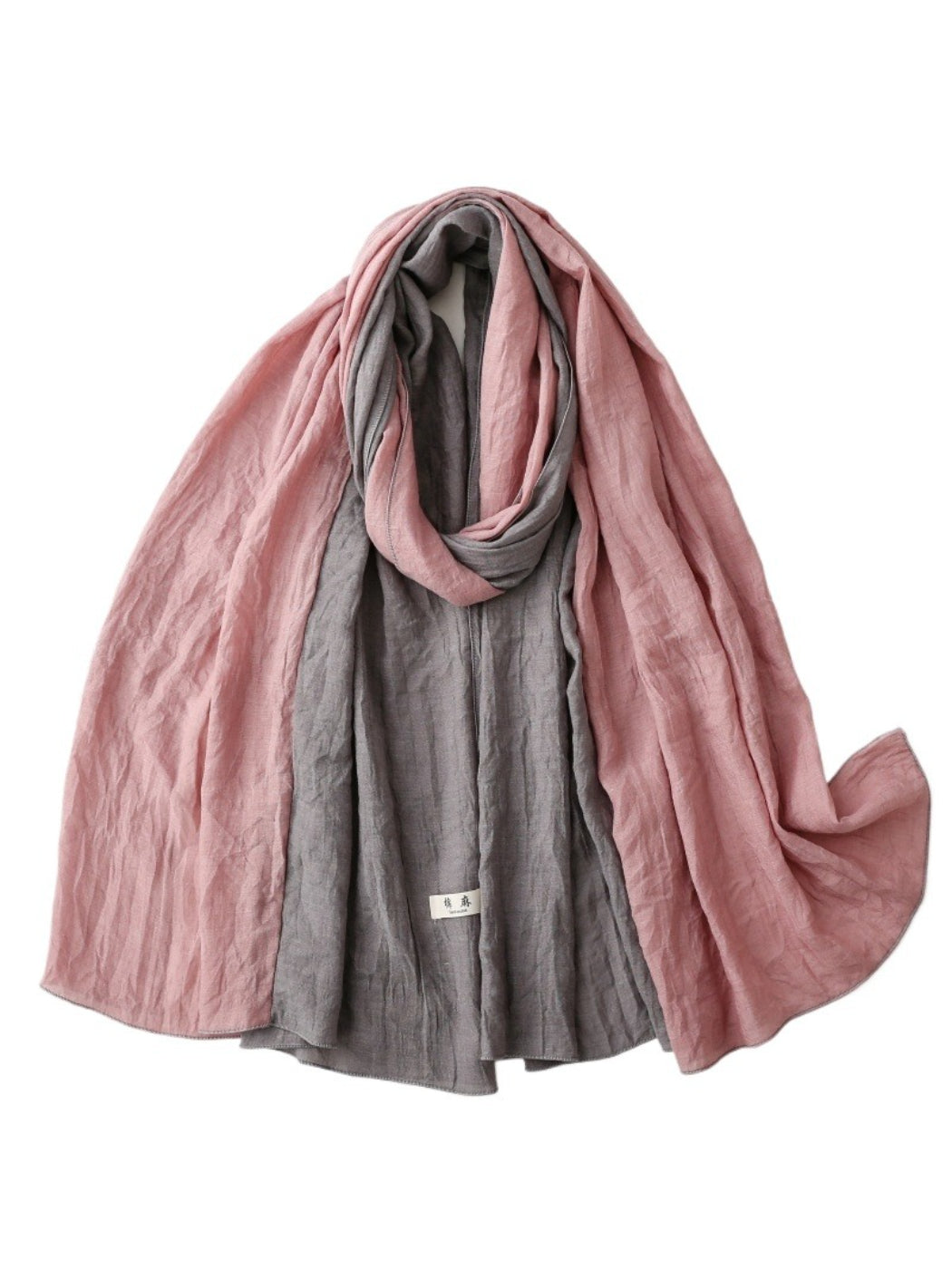 Scarvii - Contrast Panel Soft Drape Everyday Scarf