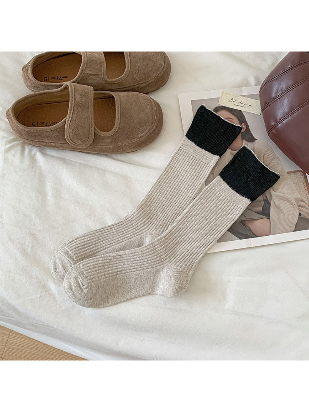 Rufia - Contrast Top Crew Socks