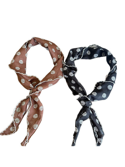 Scarvii - Polka Dot Printed Retro Triangle Bandana