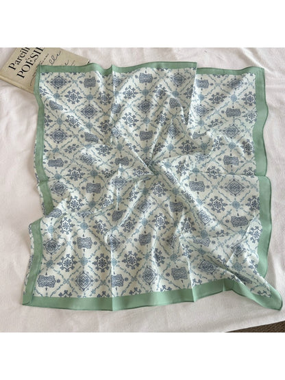 Scarvii - Floral Print Patterned Everyday Square Scarf