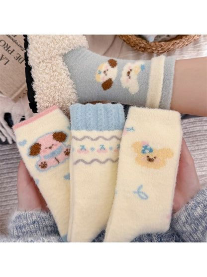 Rufia - Soft Animal Print Fuzzy Socks