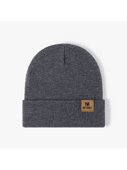 Haila - Letter Patch Cuffed Beanie