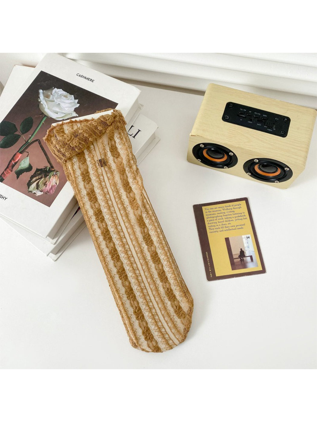 Rufia - Vertical Smock Sheer Socks
