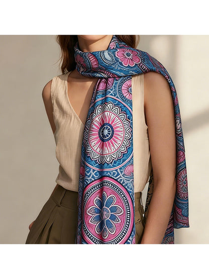 Scarvii - Mandala Print Long Fashion Scarf