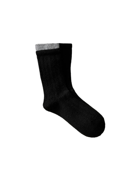 Rufia – Thick Warm Mid-Calf Socks with Color-Trim