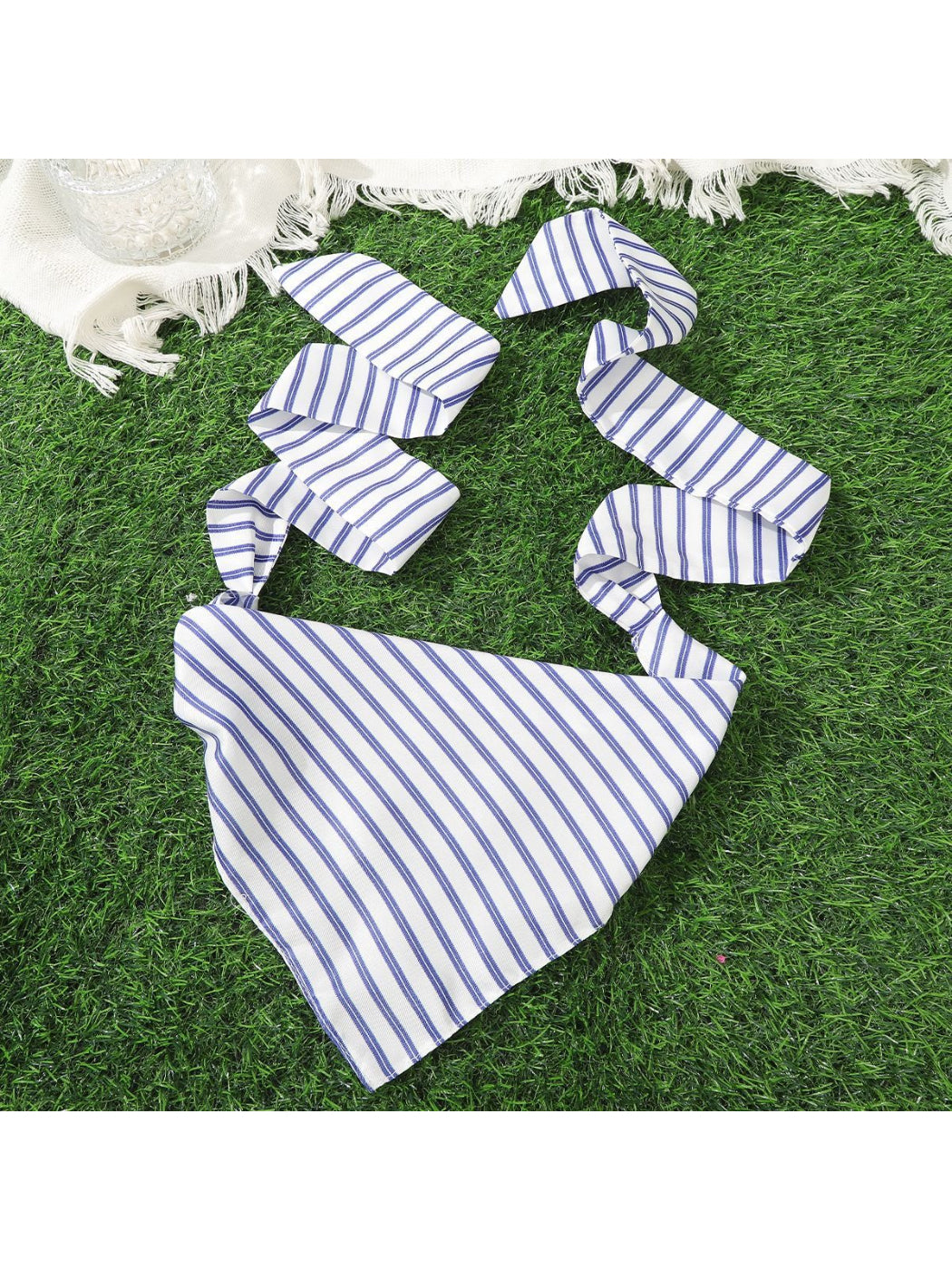 Scarvii Casual Stripe Long Tie Head Scarf