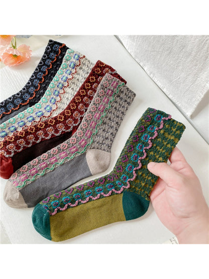 Rufia - Folk Pattern Crew Socks