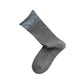 Rufia - Grey Classic Pattern Turn-Cuff Mid-Crew Socks