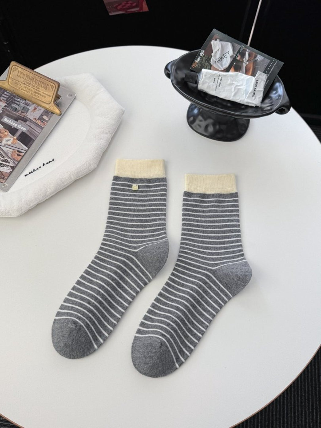 Rufia - smooth Fine Stripe Crew Socks product image 6