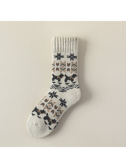 Rufia - Nordic Pattern Winter Crew Socks