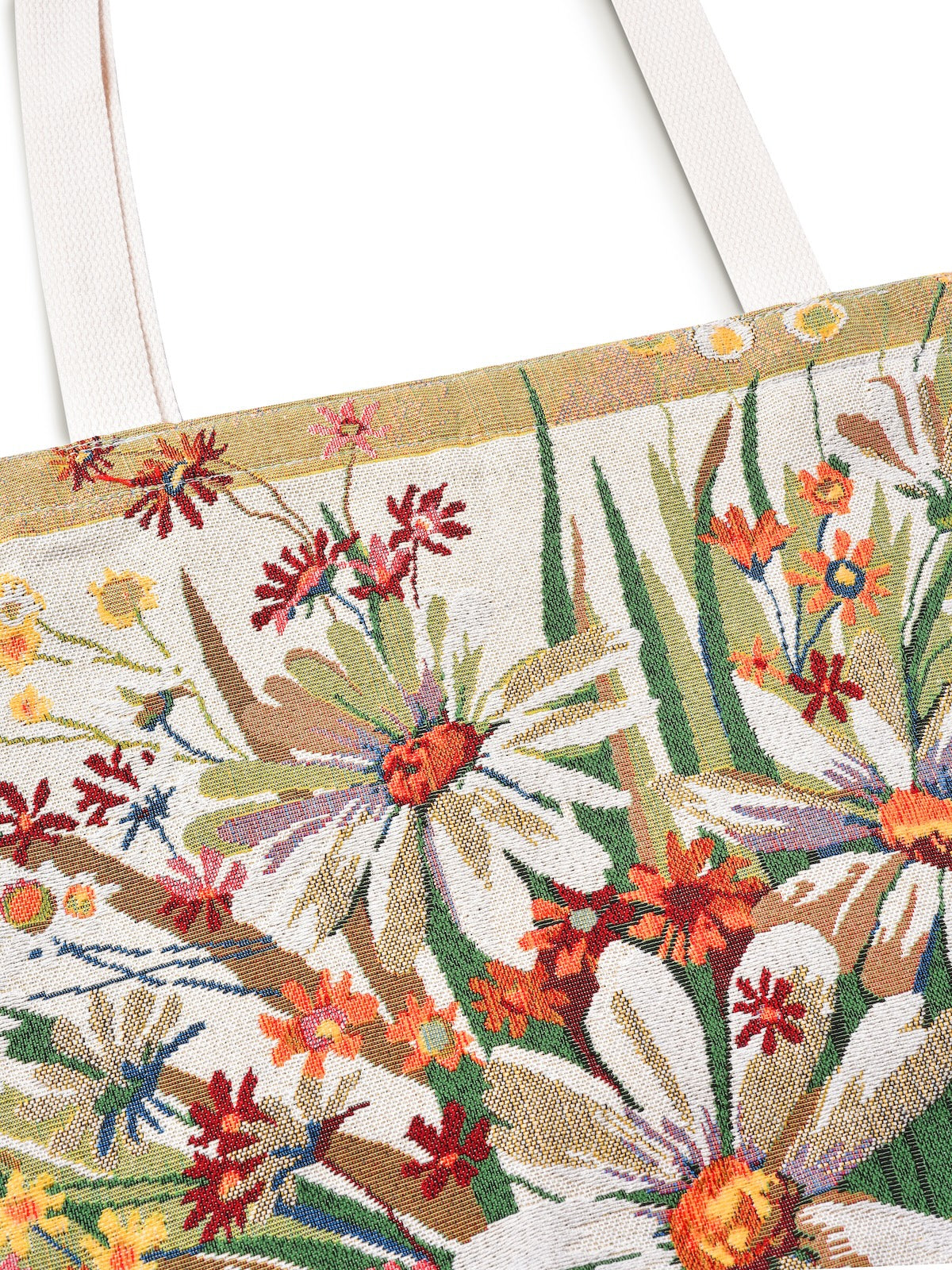 Cosbai - Floral Large Capacity Tote Bag