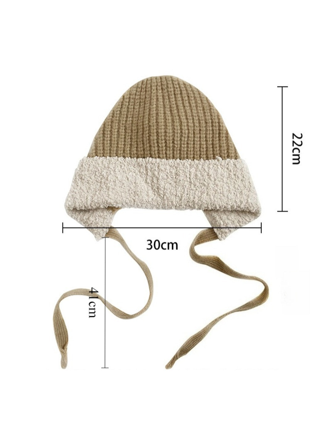 Haila - Knitted Beanie with Plush Trim & Earflaps