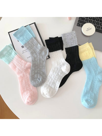 Rufia Two Tone Delicate Knit Crew Socks first product image