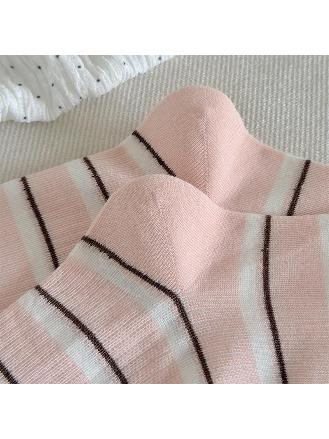 Rufia - Classic Striped Ribbed Crew Socks