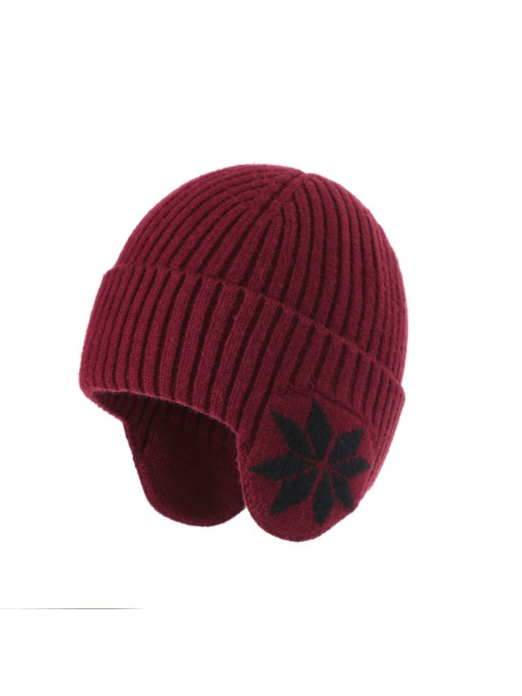 Haila - Ribbed Round Crown Ear Coverage Knit Beanie